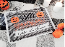 Stickdatei ITH - Türschild Happy Halloween